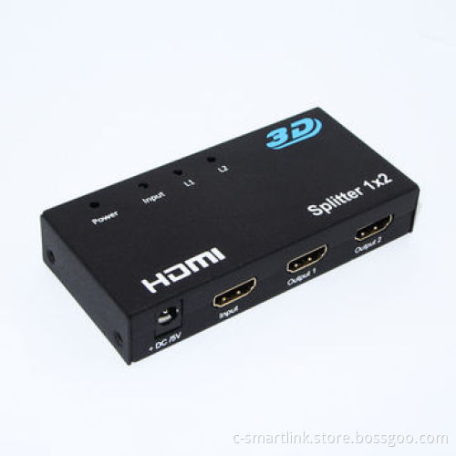 HDMI Splitter, 1x2, V1.4, Supports Resolution of 2 x 4K,with HDCP